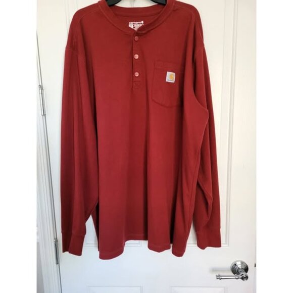 EUC 3XL Tall Carhartt Long Sleeved Pullover Henley - Picture 1 of 4